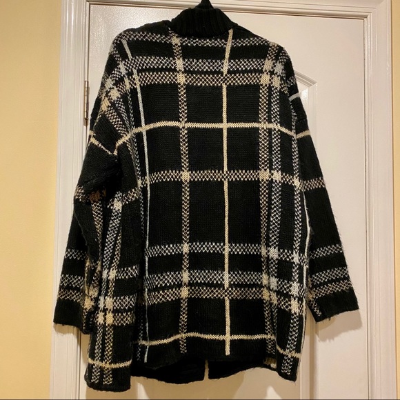 Lane Bryant Plaid Open Cardigan - Black - 18/20 - Picture 4 of 5